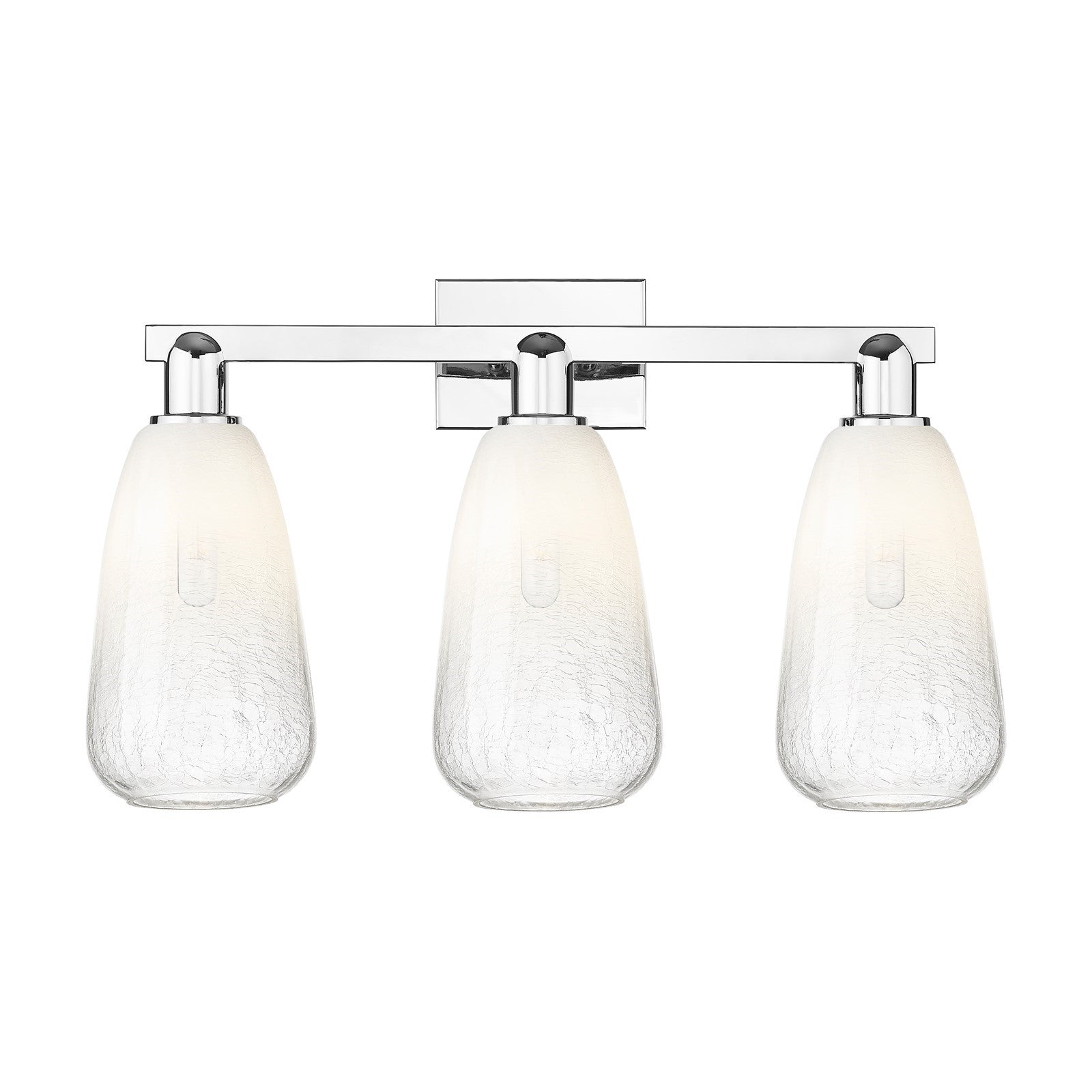 Innovations Brookhaven Almond 25in 3-Light Bath Vanity Light | Industrial Polished Chrome and Opal Glass | Bathroom Vanity | 25 | Model 716-3W-PC-G480-6OP