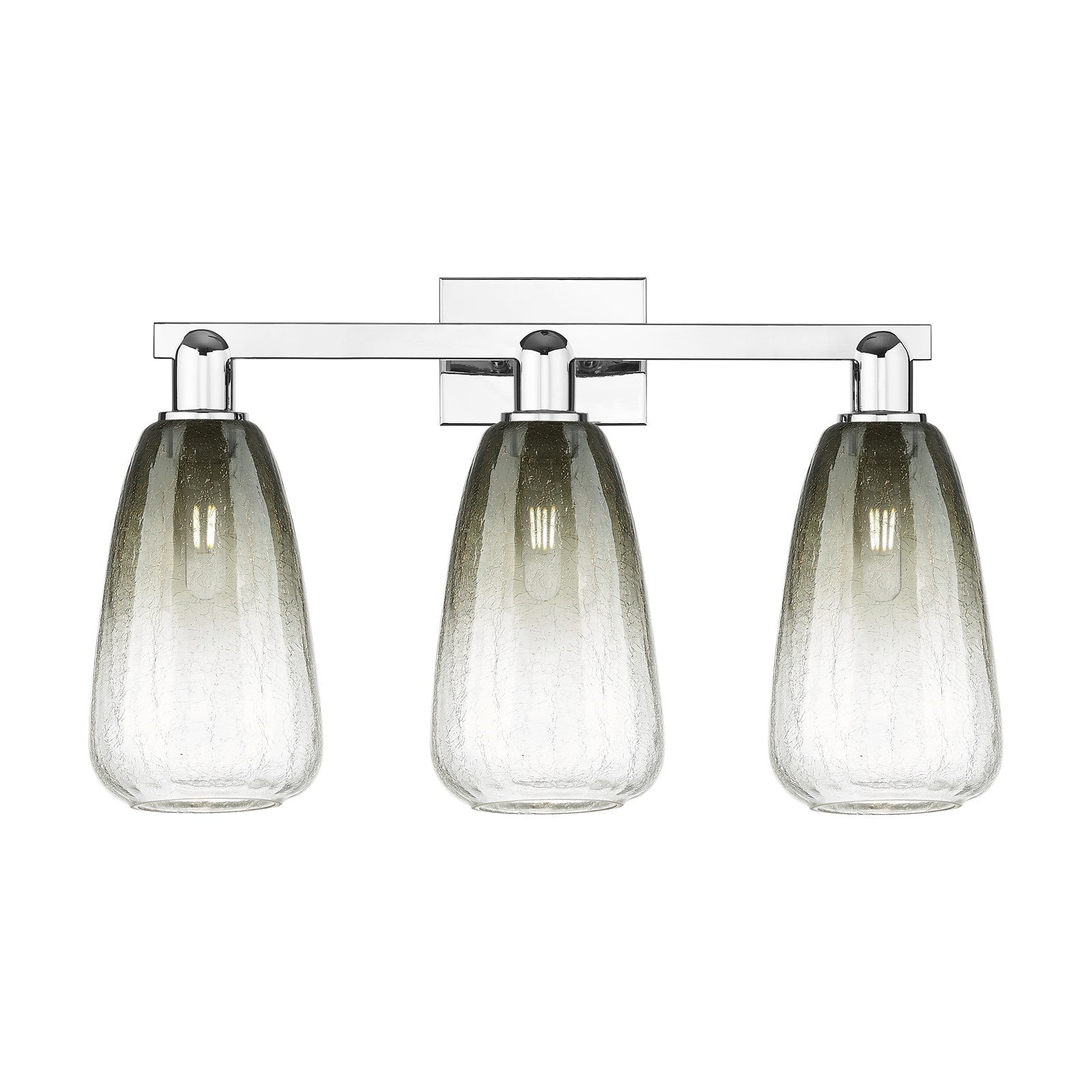 Innovations Brookhaven Almond 26in 3-Light Bath Vanity Light | Industrial Polished Chrome and Slate Glass | Bathroom Vanity | Model 716-3W-PC-G480-6SL