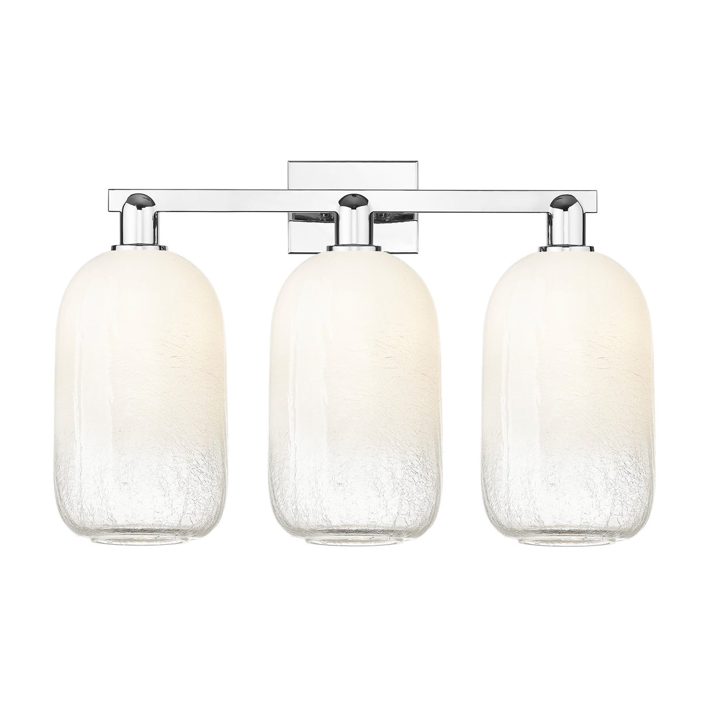 Innovations Brookhaven Cloche 26in 3-Light Bath Vanity Light | Industrial Modern Polished Chrome and Opal Glass | Bathroom | Model 716-3W-PC-G482-7OP
