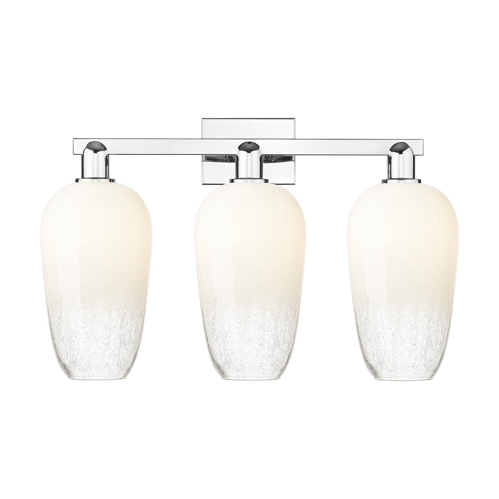 Innovations Brookhaven Flute 26in 3-Light Bath Vanity | Industrial Modern Polished Chrome and Opal Glass | Bathroom Vanity | 26 | Model 716-3W-PC-G484-7OP