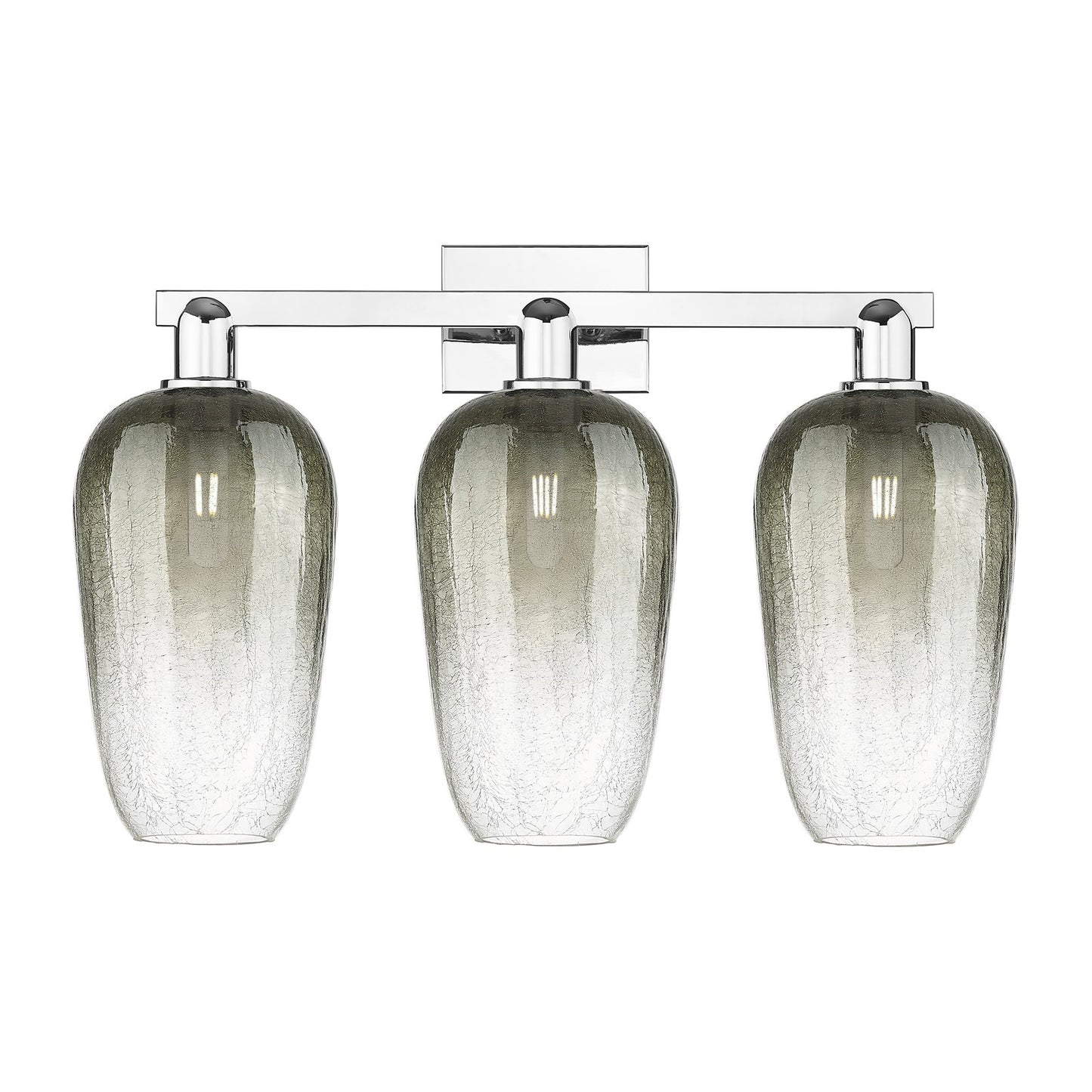 Innovations Brookhaven Flute 26in 3-Light Bath Vanity | Industrial Modern Polished Chrome and Slate Glass | Bathroom Vanity | Model 716-3W-PC-G484-7SL