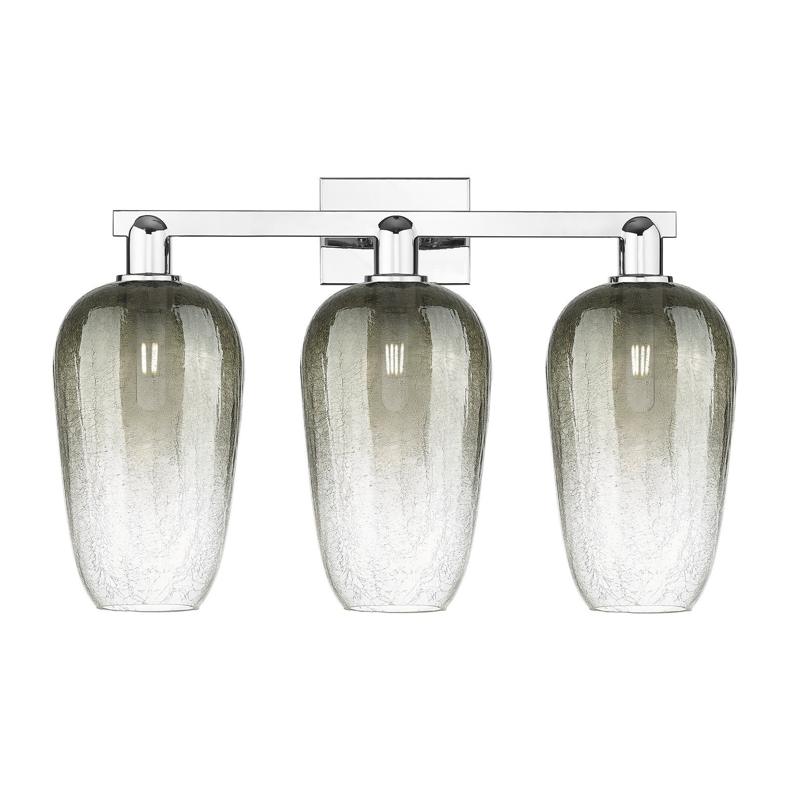 Innovations Brookhaven Flute 26in 3-Light Bath Vanity | Industrial Modern Polished Chrome and Slate Glass | Bathroom Vanity | Model 716-3W-PC-G484-7SL