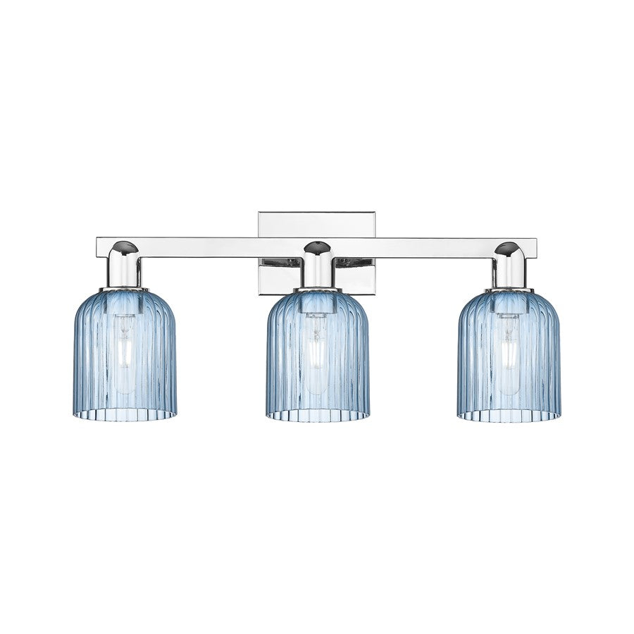 Innovations Bridal Veil 3Lt 24" Bath Light, Chrome/Blue