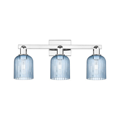 Innovations Bridal Veil 3Lt 24" Bath Light, Chrome/Blue