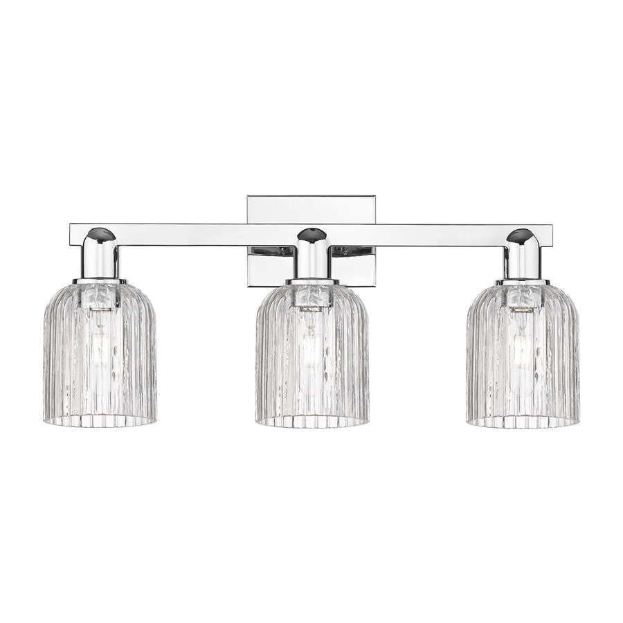 Innovations Bridal Veil 3Lt 24" Bath Light, Chrome/Clear