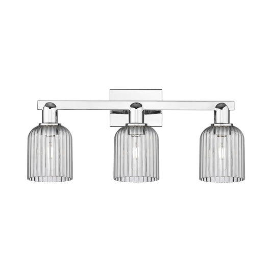 Innovations Bridal Veil 3Lt 24" Bath Light, Chrome/Smoke - 716-3W-PC-G559-5SM