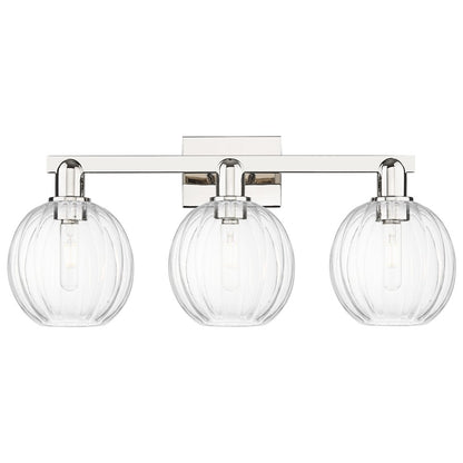 Innovations Preston 3Lt 26" Globe Bath, Polished Nickel/Clear