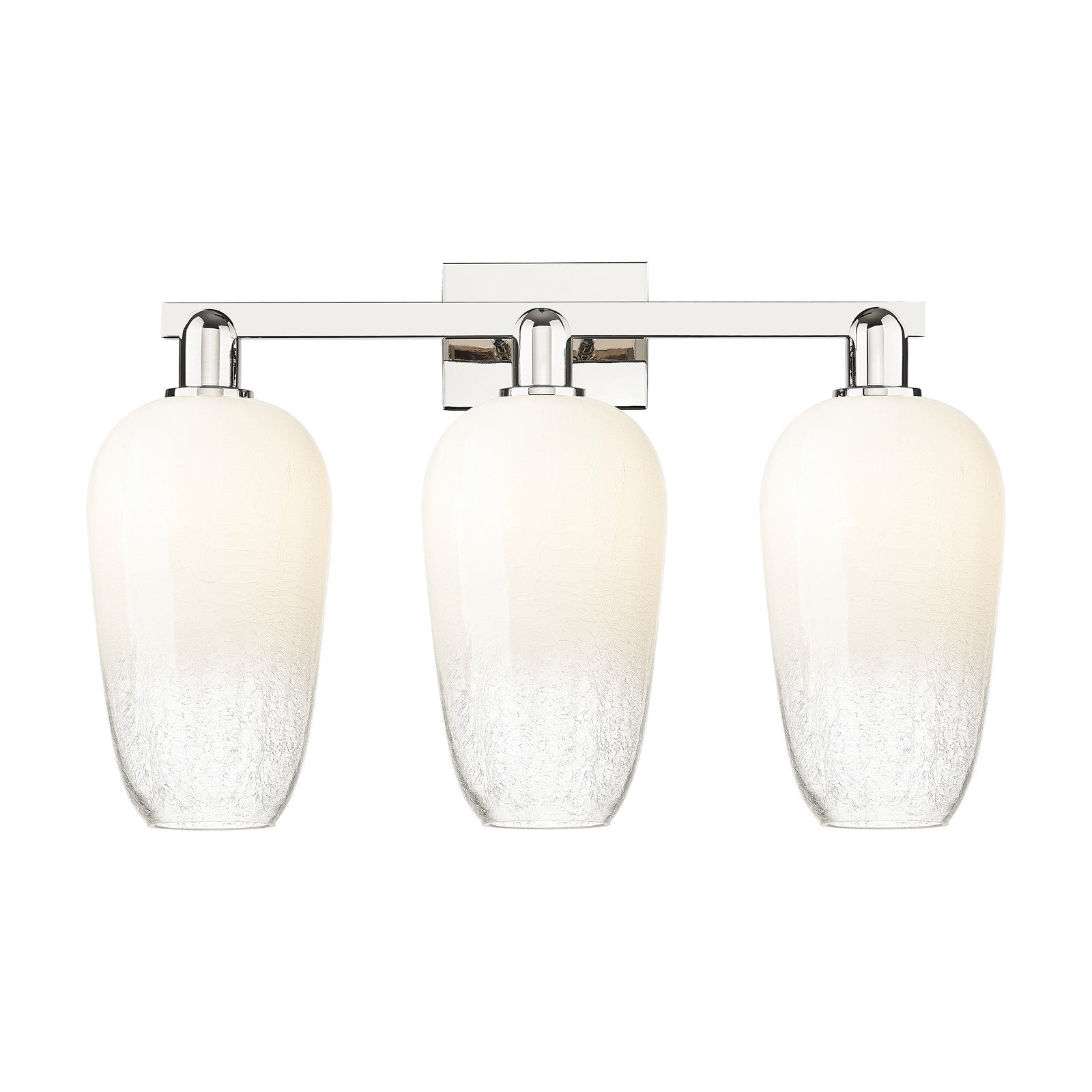 Innovations Brookhaven Flute 26in 3-Light Bath Vanity | Industrial Transitional Polished Nickel and Opal Glass | Bathroom | Model 716-3W-PN-G484-7OP