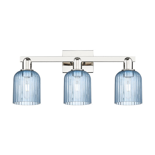 Innovations Bridal Veil 3Lt 24" Bath, Polished Nickel/Blue - 716-3W-PN-G559-5BL