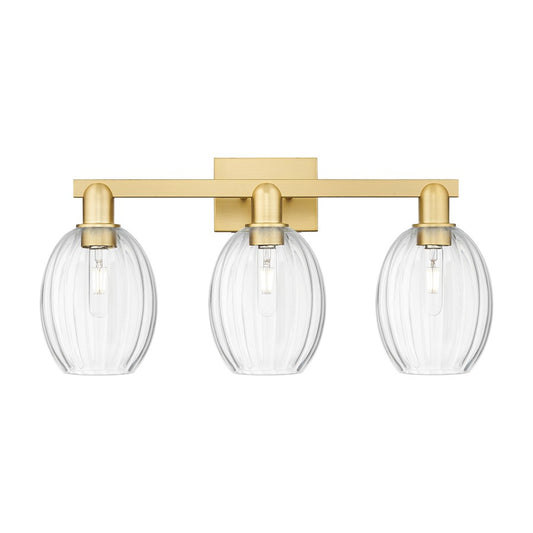 Innovations Preston 3Lt 26" Bell Bath Light, Gold/Clear - 716-3W-SG-G459-6CL