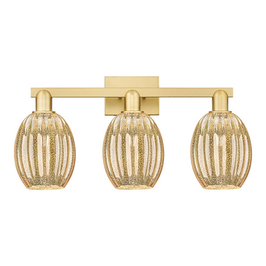 Innovations Preston 3Lt 26" Bell Bath Light, Gold/Mercury - 716-3W-SG-G459-6ME