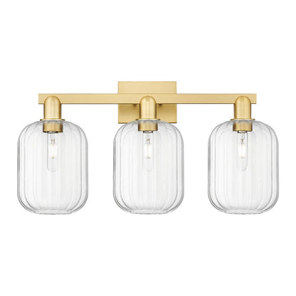 Innovations Preston 3Lt 26" Jar Bath Light, Gold/Clear