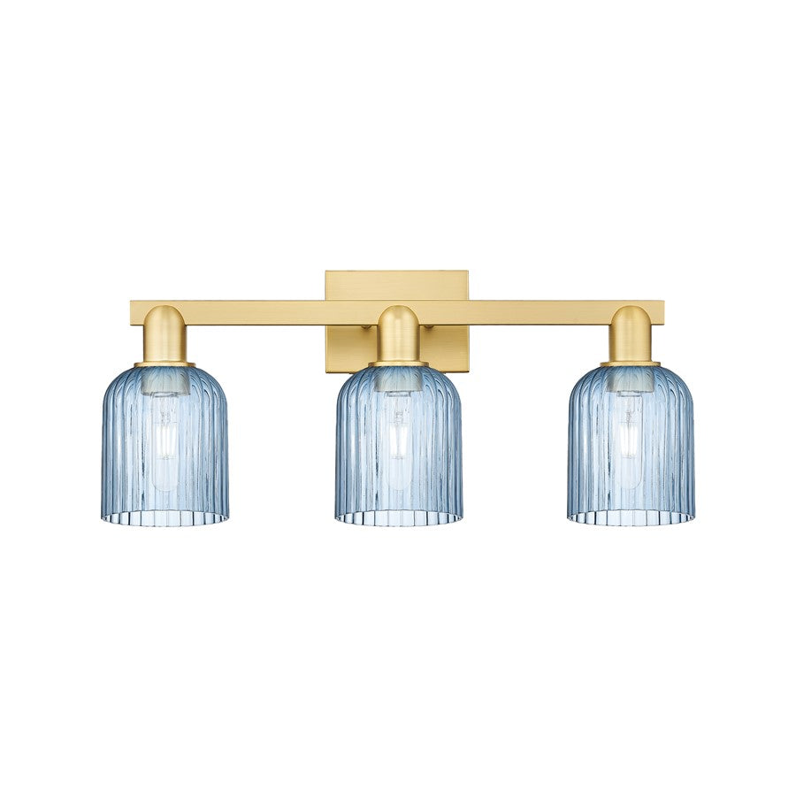 Innovations Bridal Veil 3Lt 24" Bath Light, Gold/Blue - 716-3W-SG-G559-5BL