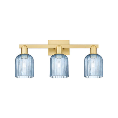 Innovations Bridal Veil 3Lt 24" Bath Light, Gold/Blue - 716-3W-SG-G559-5BL