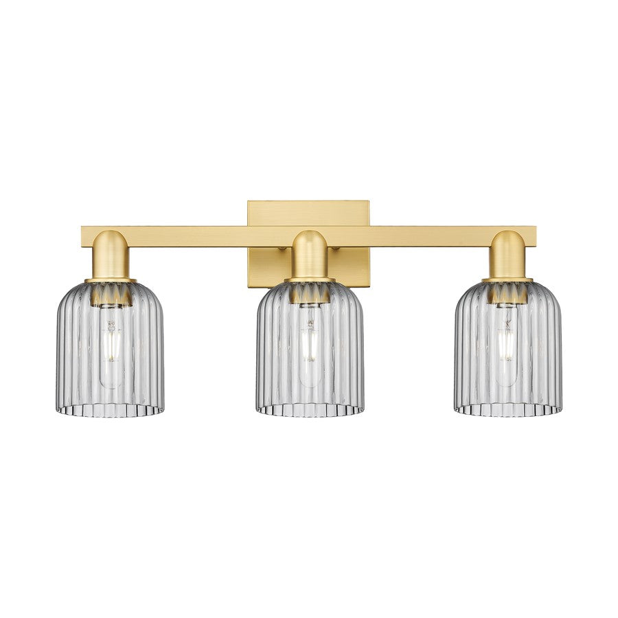 Innovations Bridal Veil 3Lt 24" Bath Light, Gold/Smoke - 716-3W-SG-G559-5SM