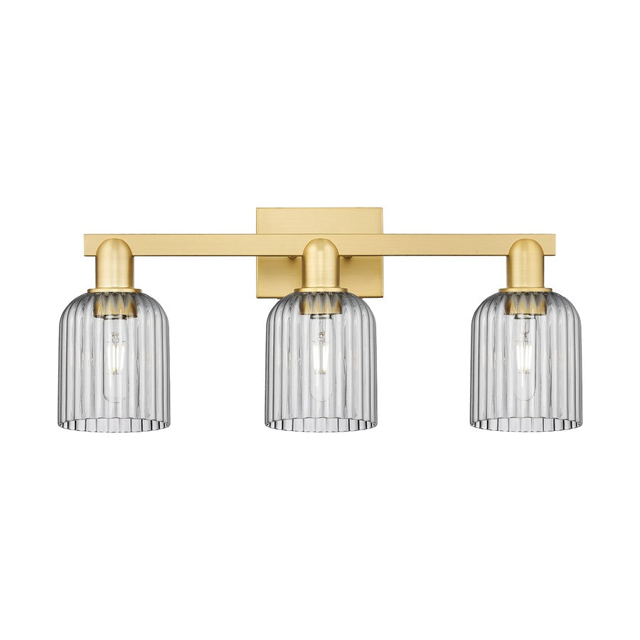 Innovations Bridal Veil 3Lt 24" Bath Light, Gold/Smoke