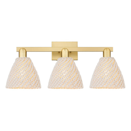 Innovations Natural Ballston Dome 3Lt 26" Bath, Gold/NF - 716-3W-SG-NBD-75-NAT