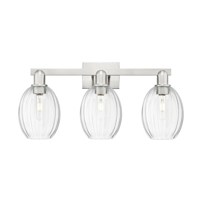 Innovations Preston 3Lt 26" Bell Bath, Satin Nickel/Clear - 716-3W-SN-G459-6CL
