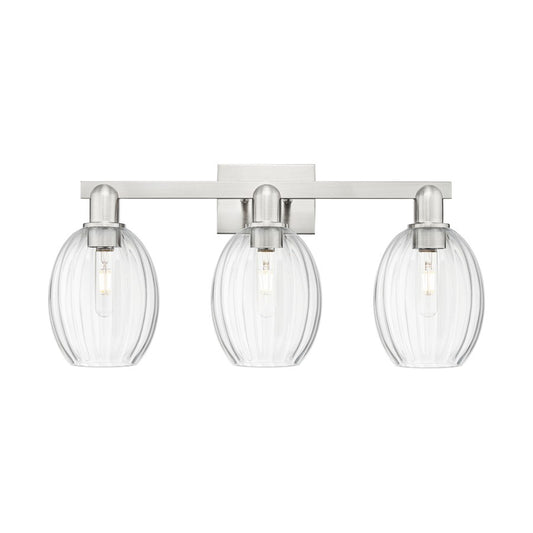 Innovations Preston 3Lt 26" Bell Bath, Satin Nickel/Clear - 716-3W-SN-G459-6CL