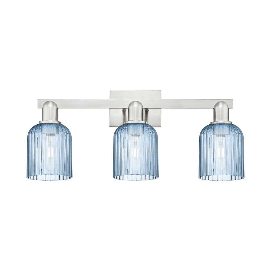 Innovations Bridal Veil 3Lt 24" Bath, Satin Nickel/Blue - 716-3W-SN-G559-5BL