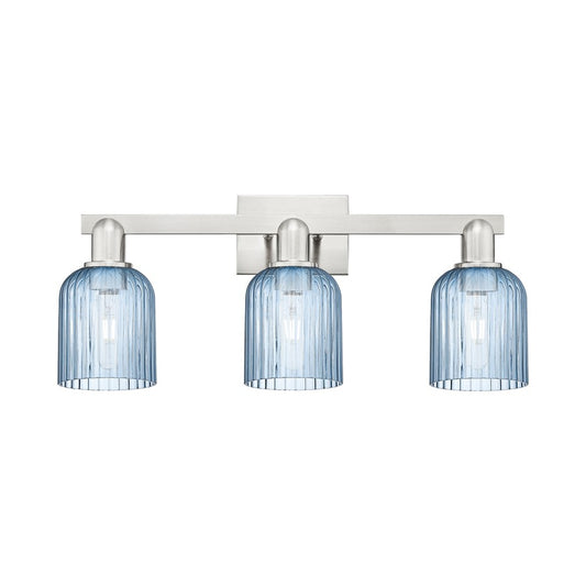 Innovations Bridal Veil 3Lt 24" Bath, Satin Nickel/Blue - 716-3W-SN-G559-5BL