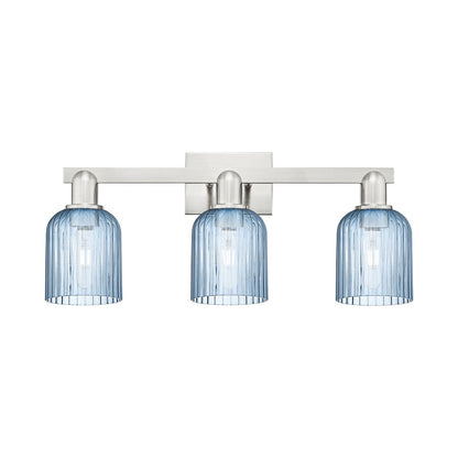 Innovations Bridal Veil 3Lt 24" Bath, Satin Nickel/Blue