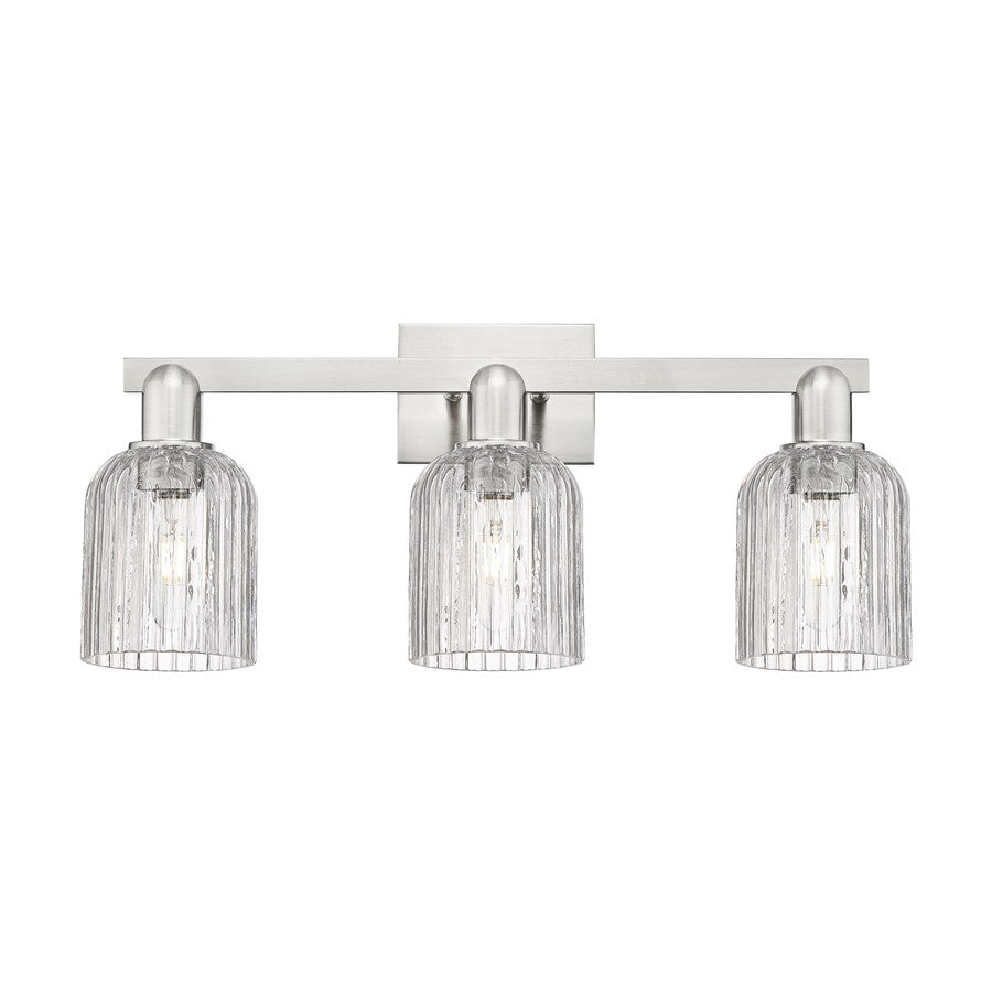 Innovations Bridal Veil 3Lt 24" Bath, Satin Nickel/Clear