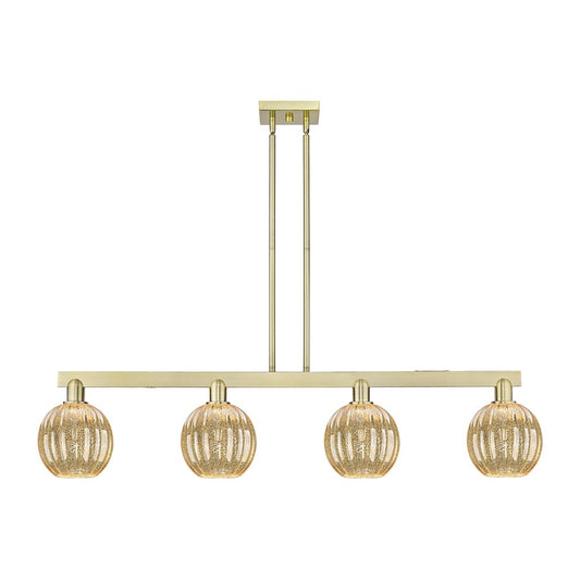 Innovations Preston 4Lt 48" Globe Stem Island Light, AB/MC - 716-4I-AB-G458-7ME
