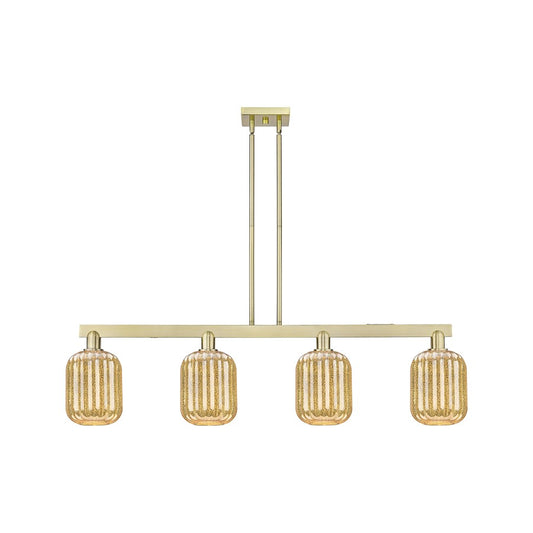 Innovations Preston 4Lt 48" Jar Stem Island Light, AB/MC - 716-4I-AB-G460-7ME