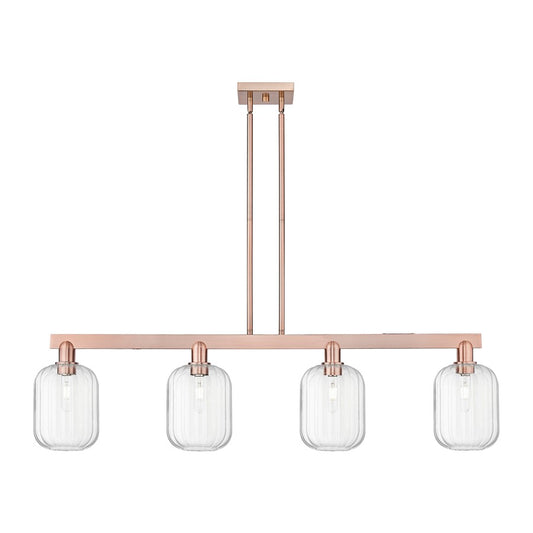 Innovations Preston 4Lt 48" Jar Stem Island Light, CP/Clear - 716-4I-AC-G460-7CL