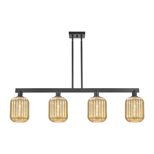 Innovations Preston 4Lt 48" Jar Stem Island Light, BK/MC - 716-4I-BK-G460-7ME