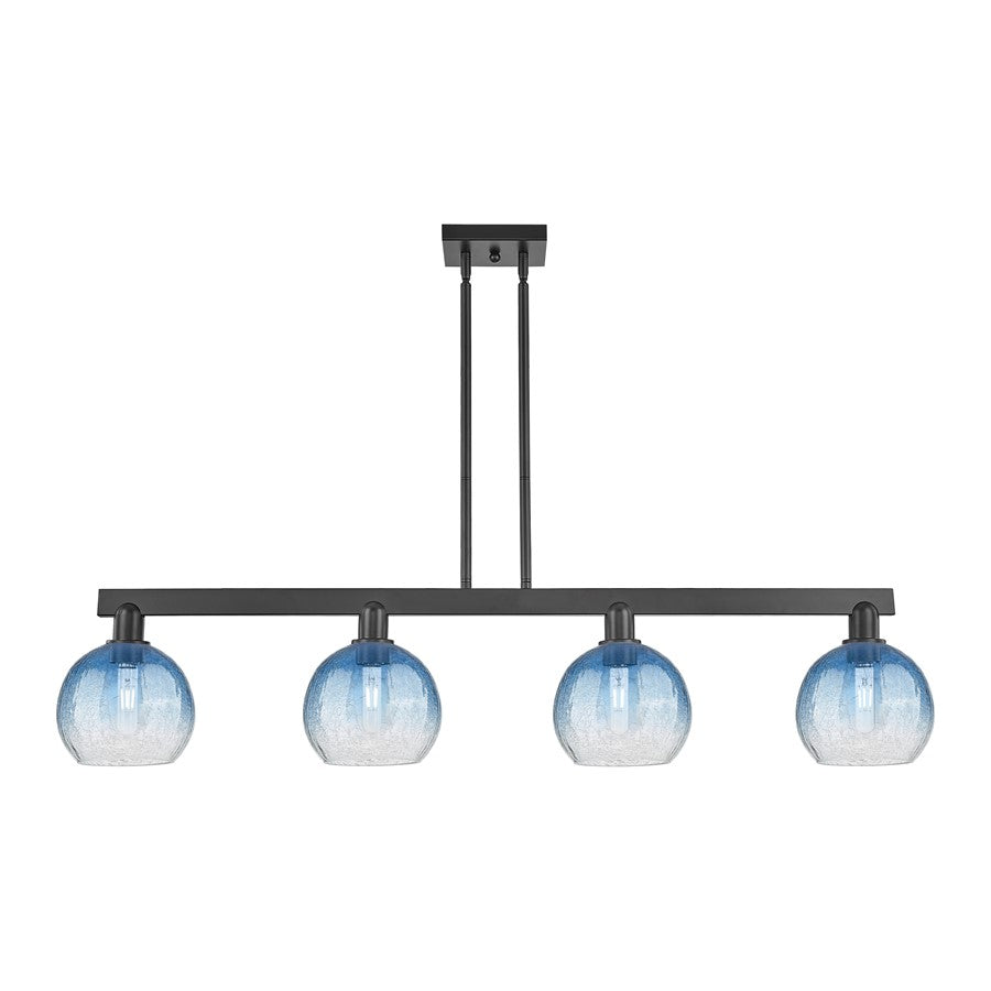 Innovations BH Globe 4Lt 48" Stem Island, BK/SB - 716-4I-BK-G483-8SB