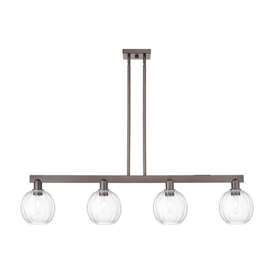 Innovations Preston 4Lt 48" Globe Stem Island Light, OB/CL - 716-4I-OB-G458-7CL