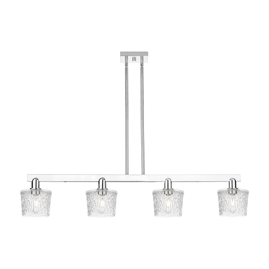 Innovations Niagara 49in 4-Light Island Light | Industrial Polished Chrome Steel and Clear Glass | Kitchen Island & Dining Room | Model 716-4I-PC-G402