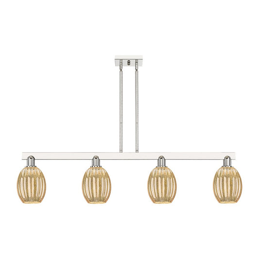 Innovations Preston 4Lt 48" Bell Stem Island Light, PN/MC - 716-4I-PN-G459-6ME