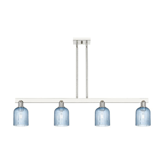 Innovations Bridal Veil 4Lt 48" Stem Island Light, PN/Blue - 716-4I-PN-G559-5BL