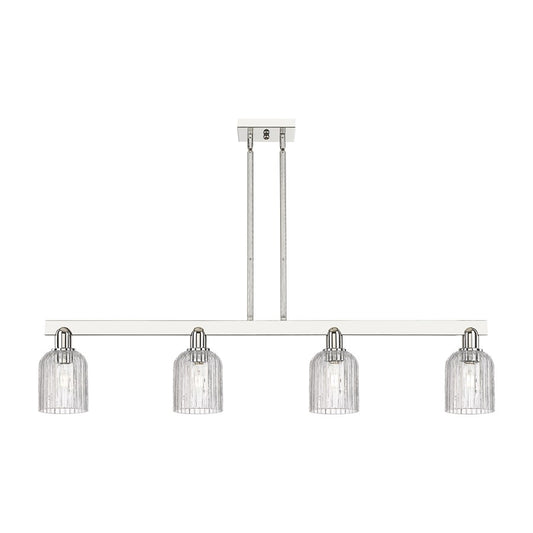 Innovations Bridal Veil 4Lt 48" Stem Island Light, PN/Clear - 716-4I-PN-G559-5CL