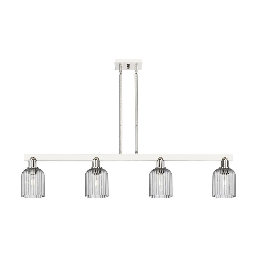 Innovations Bridal Veil 4Lt 48" Stem Island Light, PN/Smoke - 716-4I-PN-G559-5SM