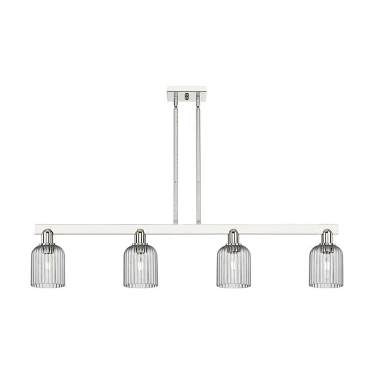 Innovations Bridal Veil 4Lt 48" Stem Island Light, PN/Smoke - 716-4I-PN-G559-5SM