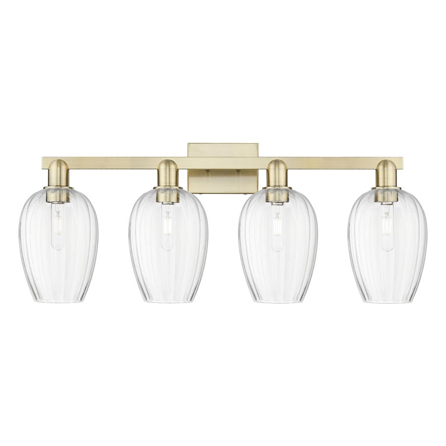 Innovations Preston 4Lt 36" Flute Bath, Antique Brass/Clear