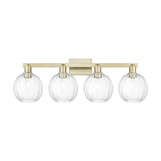 Innovations Preston 4Lt 36" Globe Bath, Antique Brass/Clear - 716-4W-AB-G458-7CL