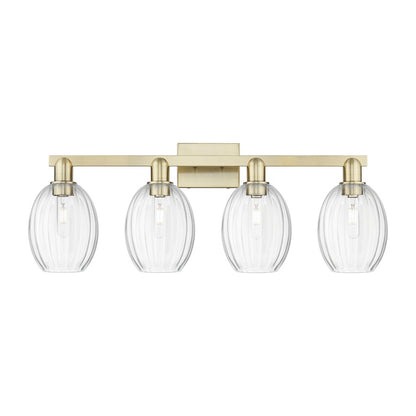 Innovations Preston 4Lt 36" Bell Bath, Antique Brass/Clear - 716-4W-AB-G459-6CL