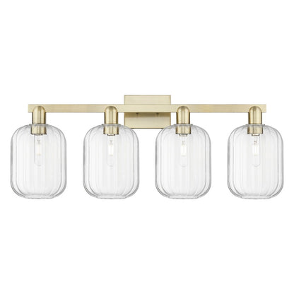 Innovations Preston 4Lt 36" Jar Bath, Antique Brass/Clear - 716-4W-AB-G460-7CL