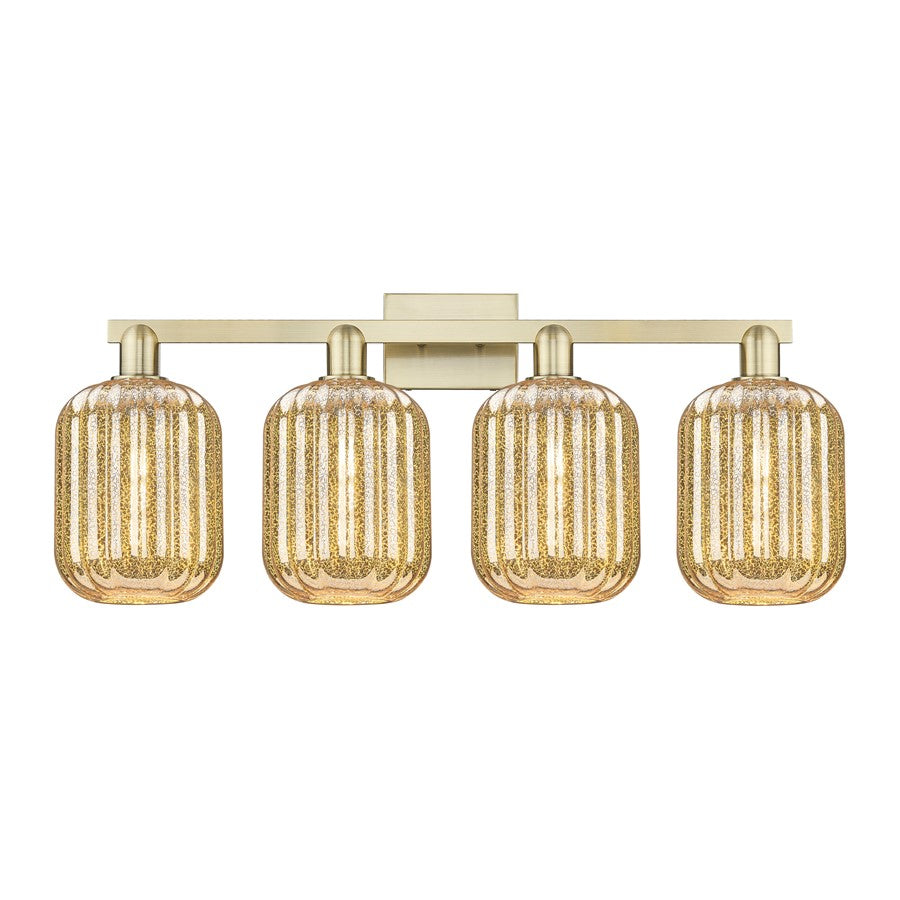 Innovations Preston 4Lt 36" Jar Bath, Antique Brass/Mercury - 716-4W-AB-G460-7ME