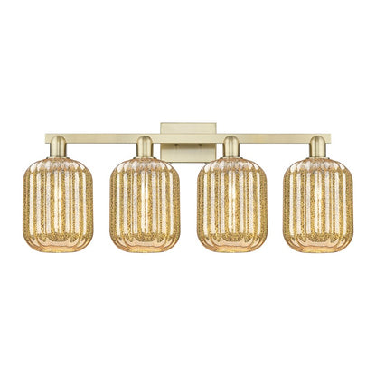 Innovations Preston 4Lt 36" Jar Bath, Antique Brass/Mercury - 716-4W-AB-G460-7ME