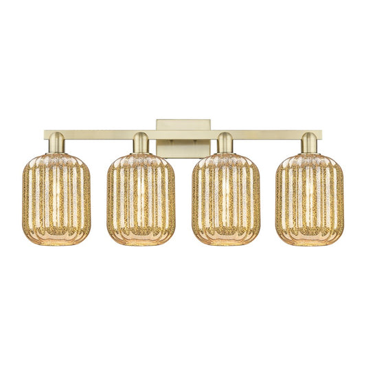 Innovations Preston 4Lt 36" Jar Bath, Antique Brass/Mercury - 716-4W-AB-G460-7ME