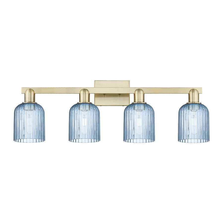 Innovations Bridal Veil 4Lt 32" Bath, Antique Brass/Blue - 716-4W-AB-G559-5BL
