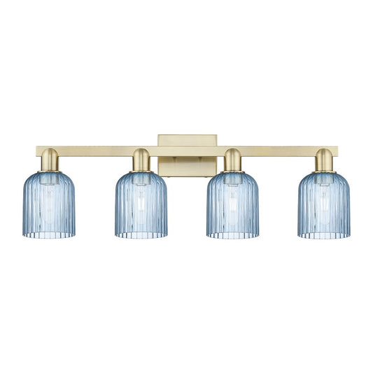 Innovations Bridal Veil 4Lt 32" Bath, Antique Brass/Blue - 716-4W-AB-G559-5BL
