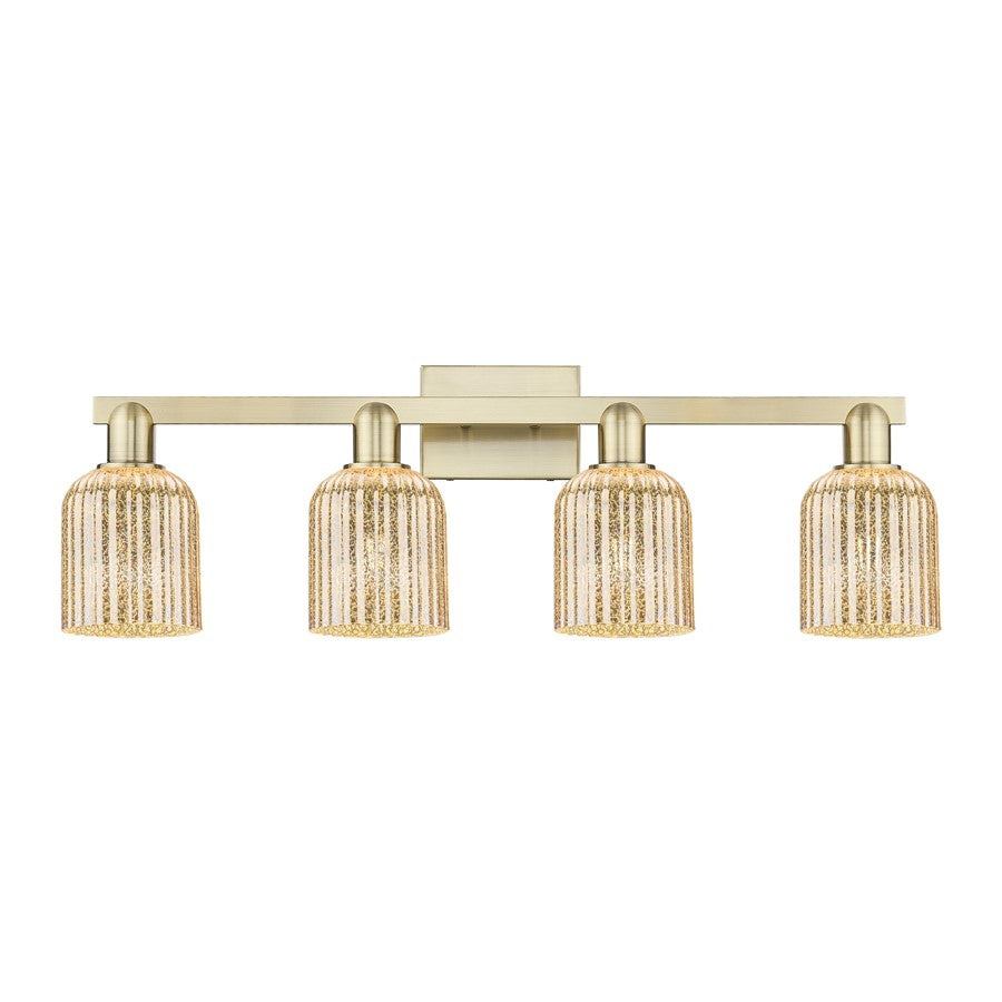 Innovations Bridal Veil 4Lt 32" Bath, Antique Brass/Mercury