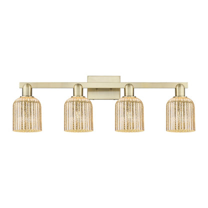 Innovations Bridal Veil 4Lt 32" Bath, Antique Brass/Mercury